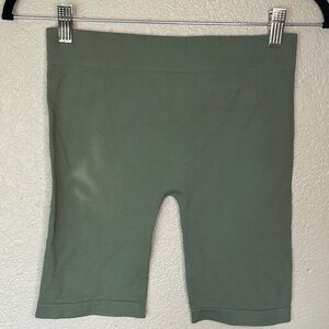 Free People Intimately Olive Green Seamless Shapewear Compression Shorts